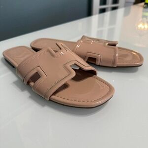 NWOT JF New York tan leather sandals Size US 11 #summer #leather